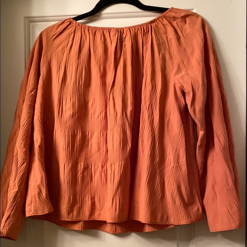 Orange Off-Shoulder Blouse - Picture 3 of 6